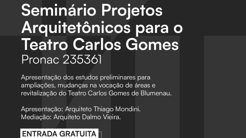 Teatro Carlos Gomes promove seminário para apresentar novos projetos arquitetônicos